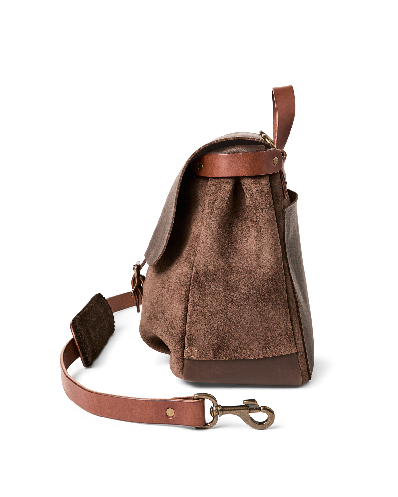 Filson Workshop Suede Messenger Bag - Dark Tobacco - Image 3