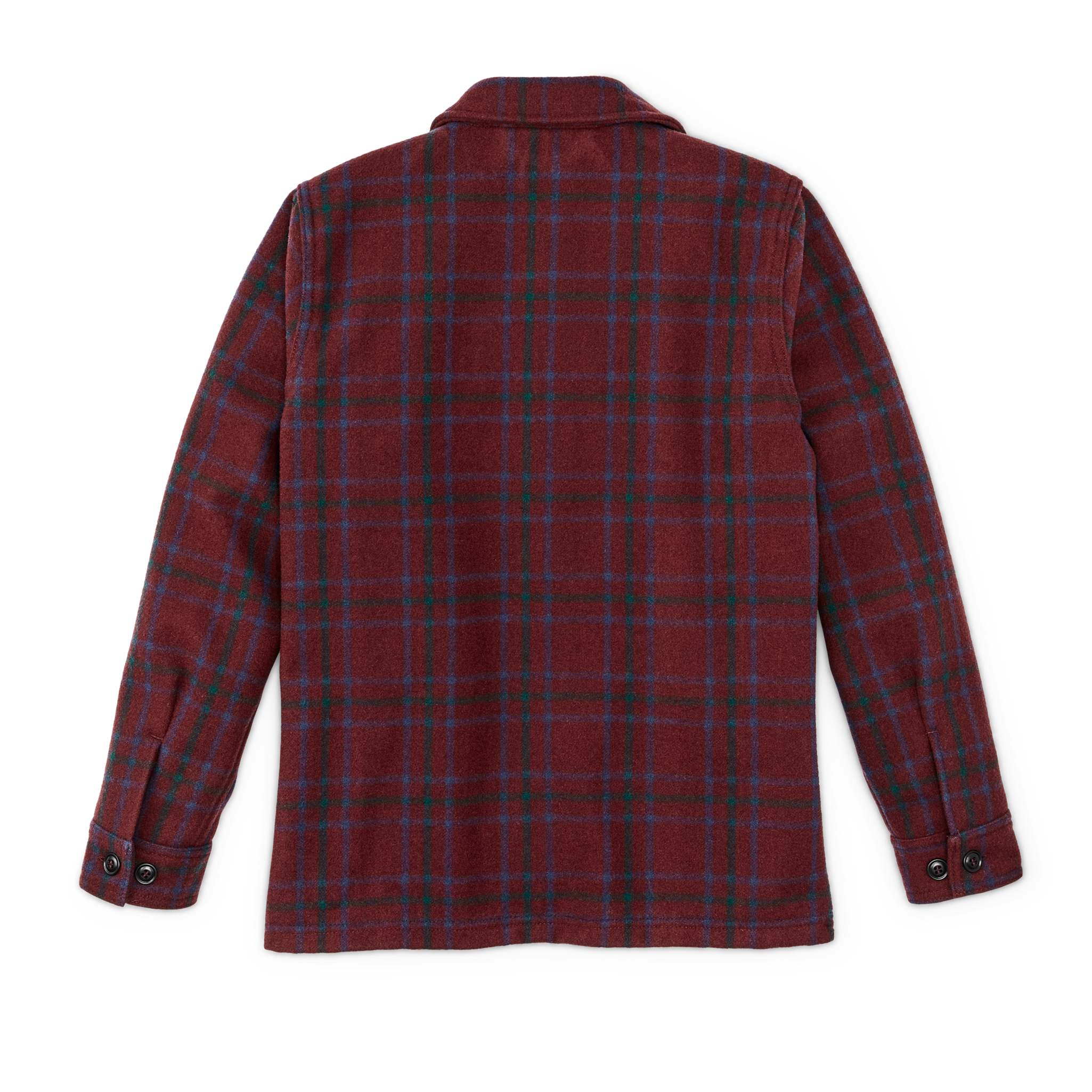 Women's Wool Jac-shirt - Deep Red Blue Green - Image 2