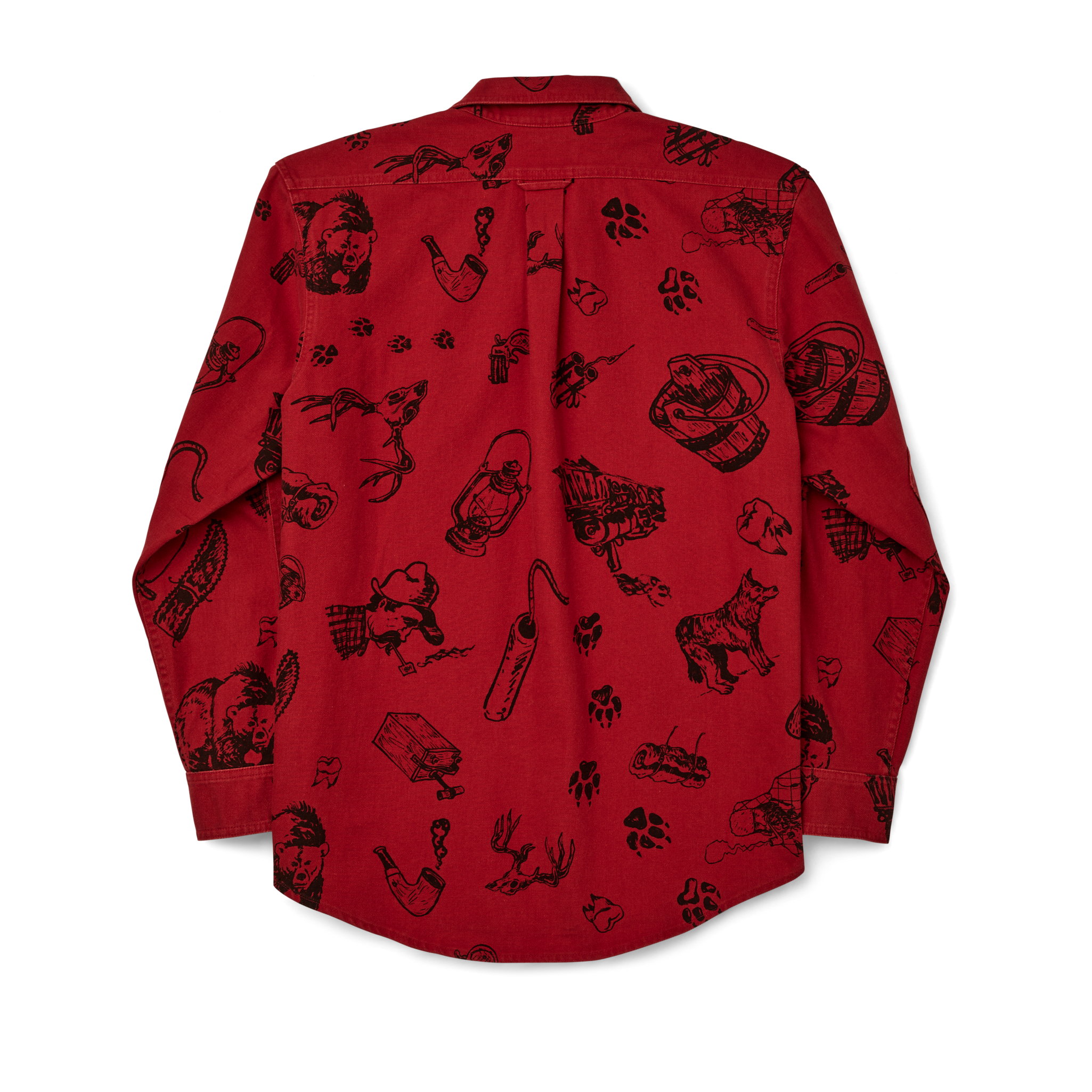 Vintage Wash Alaskan Guide Shirt - Freddy Cats - Yukon Route Print - Image 2