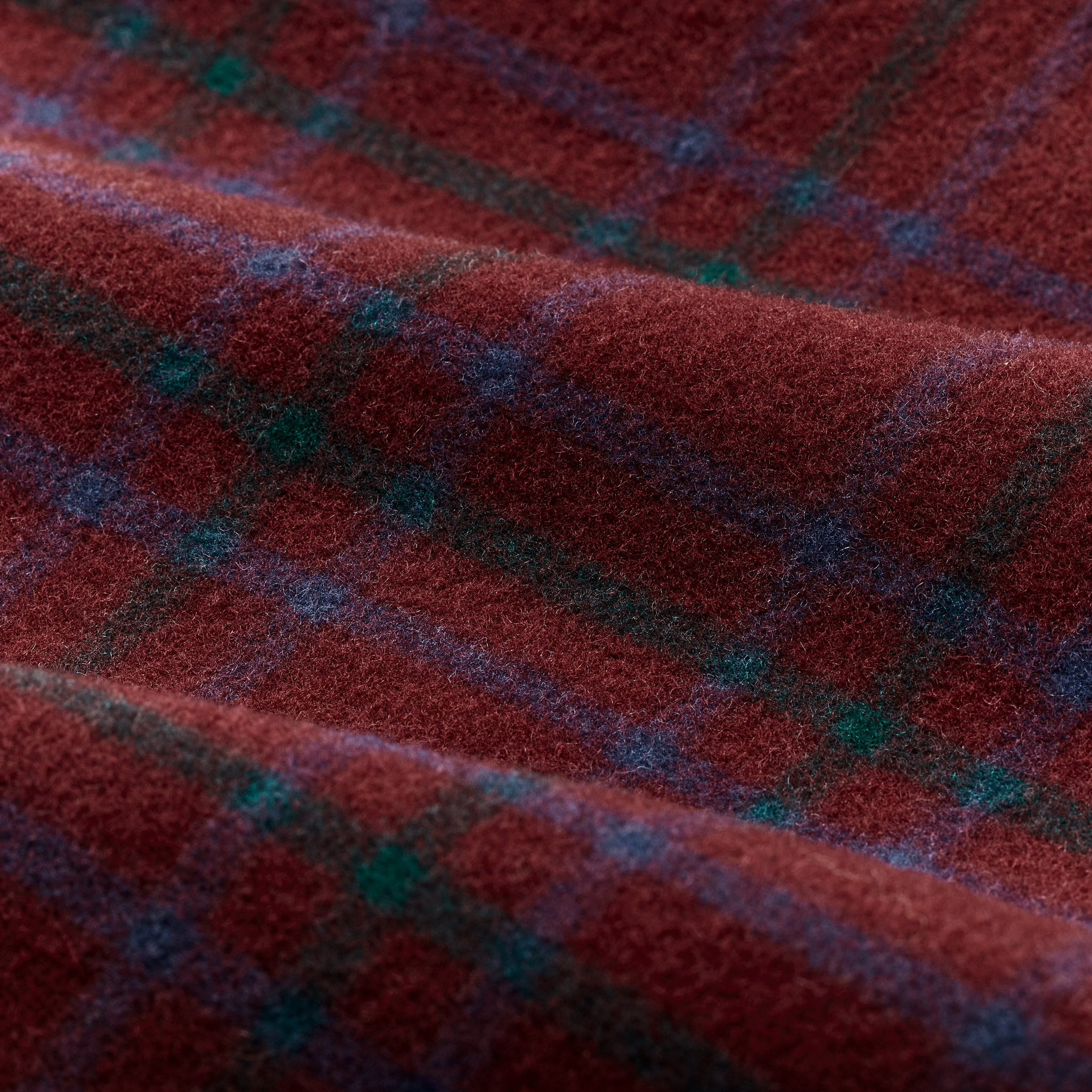 Women's Wool Jac-shirt - Deep Red Blue Green - Image 5