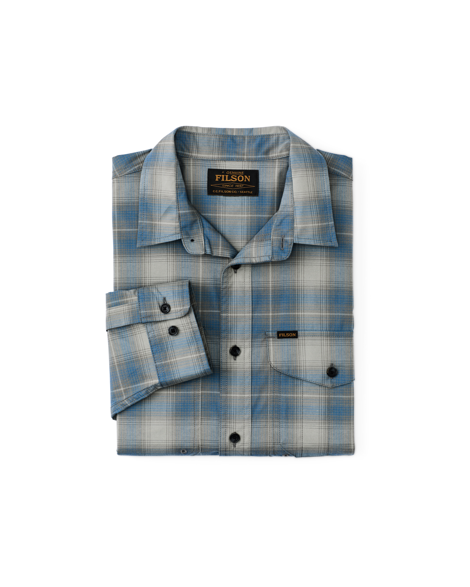 Twin Lakes Sport Shirt - Blue / Gray Plaid - Image 3