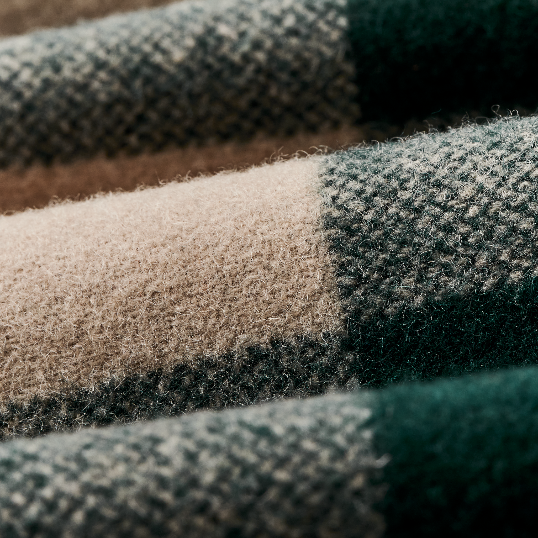 Wool Jac-shirt - Pine / Beige Check - Image 6