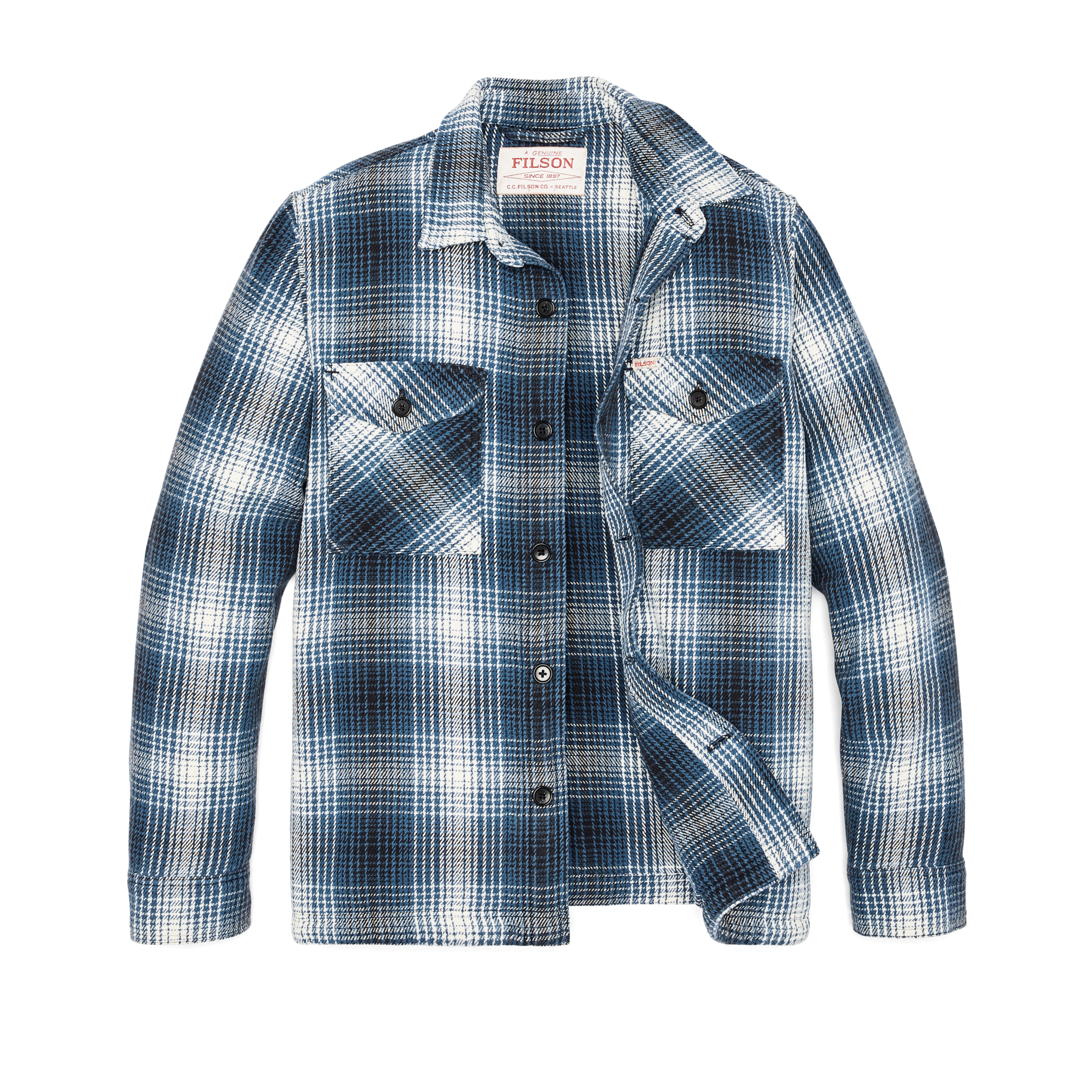 Deer Island Jac-shirt - Cobalt / Natural Shadow Plaid - Image 3
