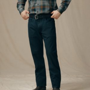 Dry Tin Cloth 5-pocket Pants - Blue Mussel