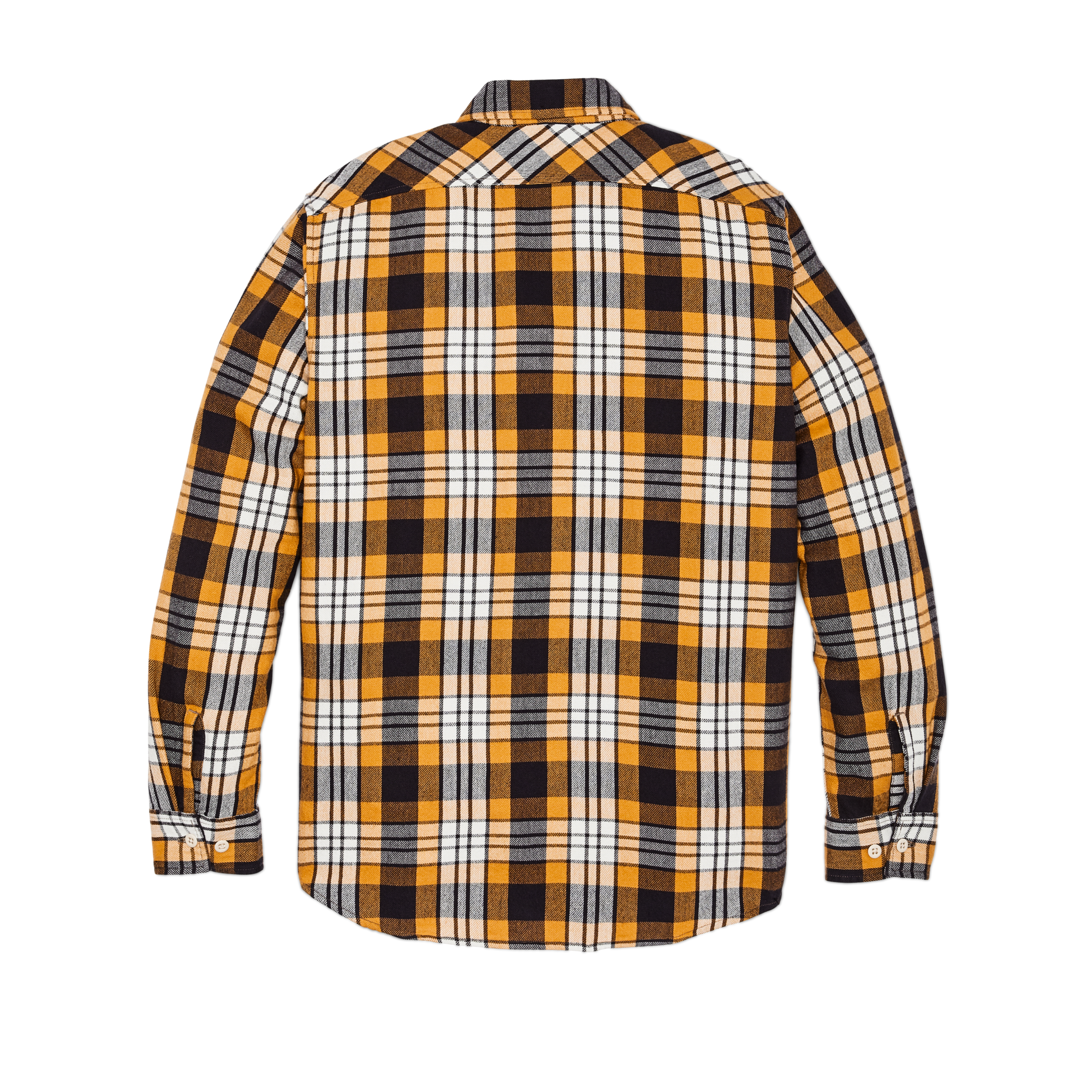 The Rangeland Flannel Shirt - Yellow / Faded Black Plaid - Image 2