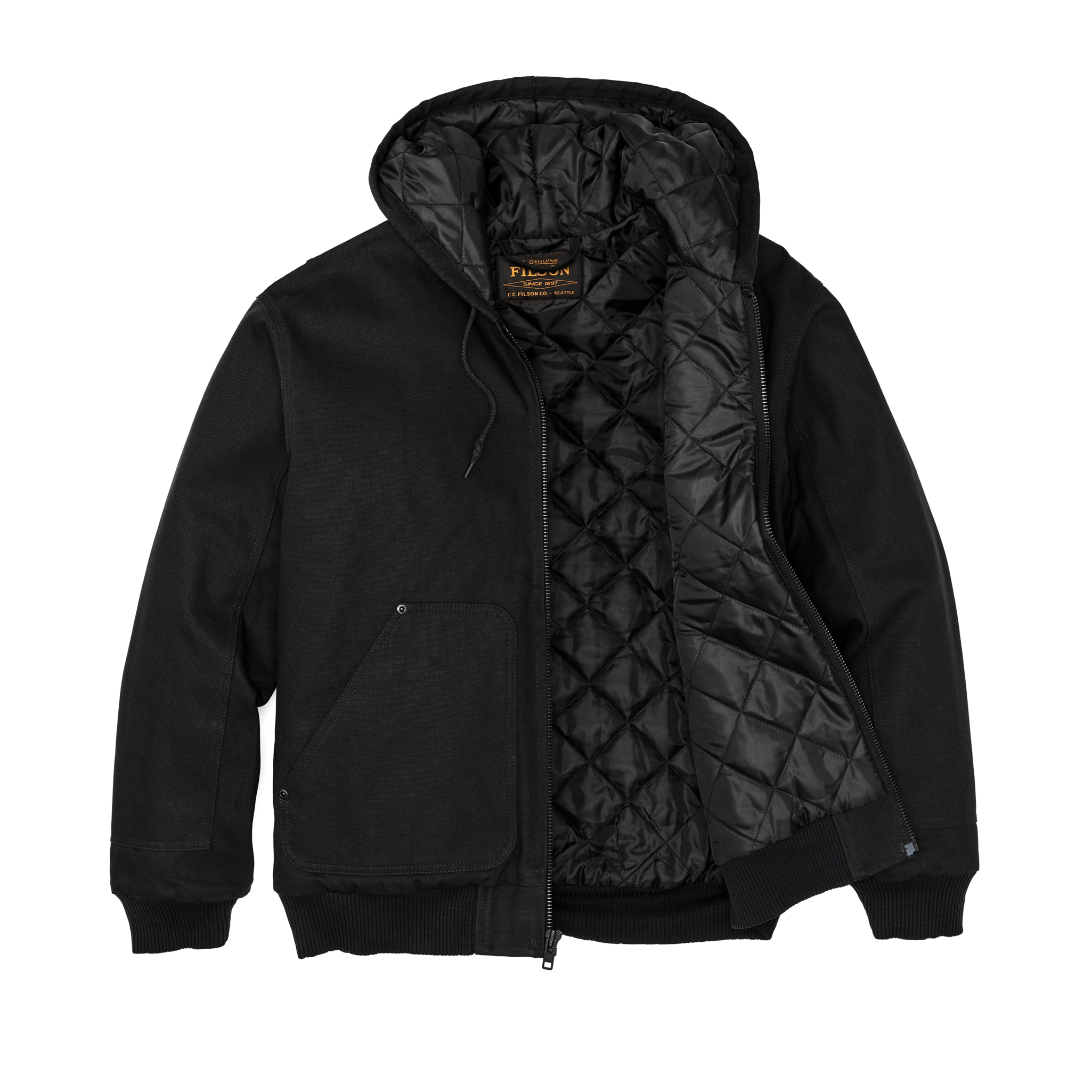 Worksmith Insulated Bomber Jacket - Black - Image 3
