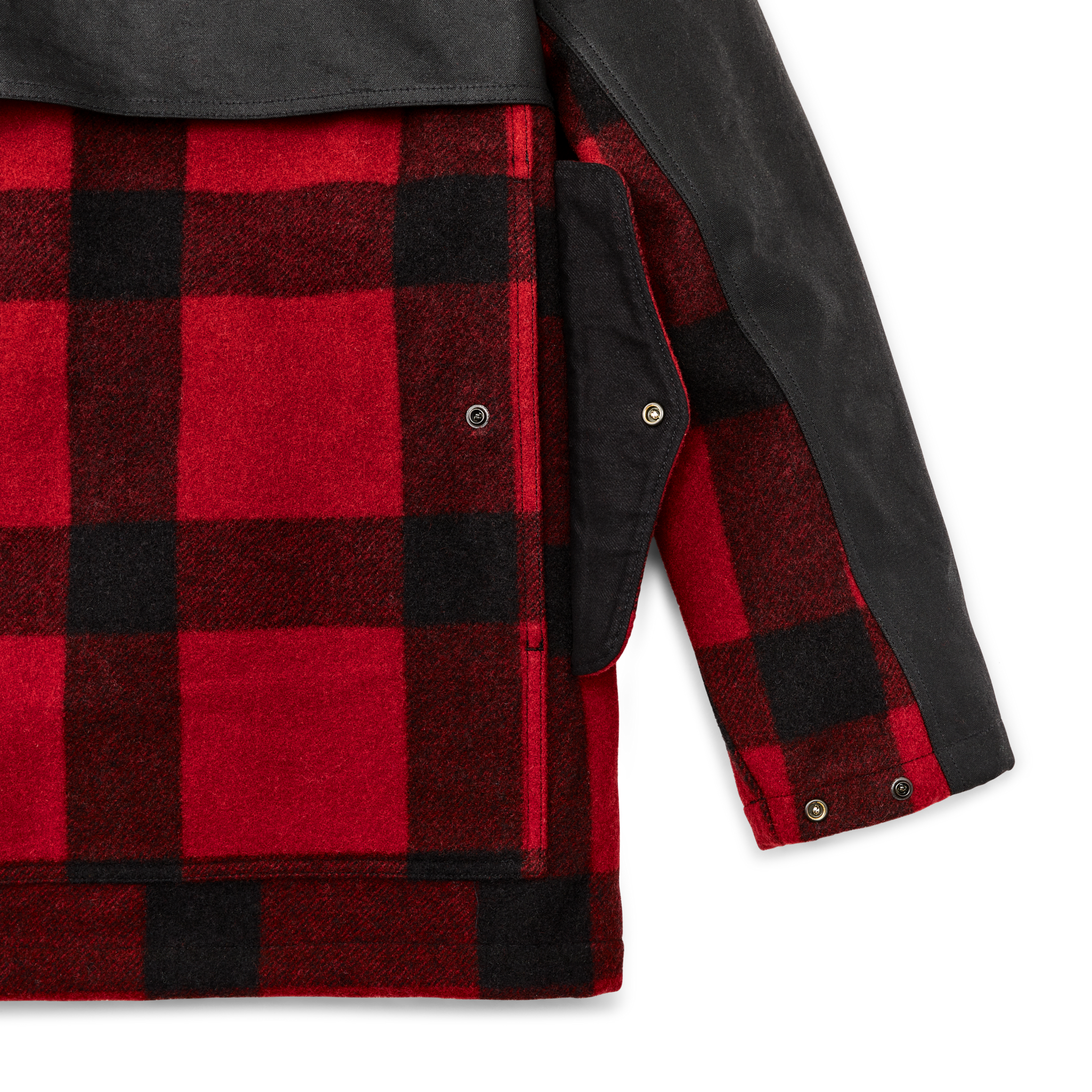 Mackinaw Wool Double Coat - Red Black Classic Plaid - Image 8
