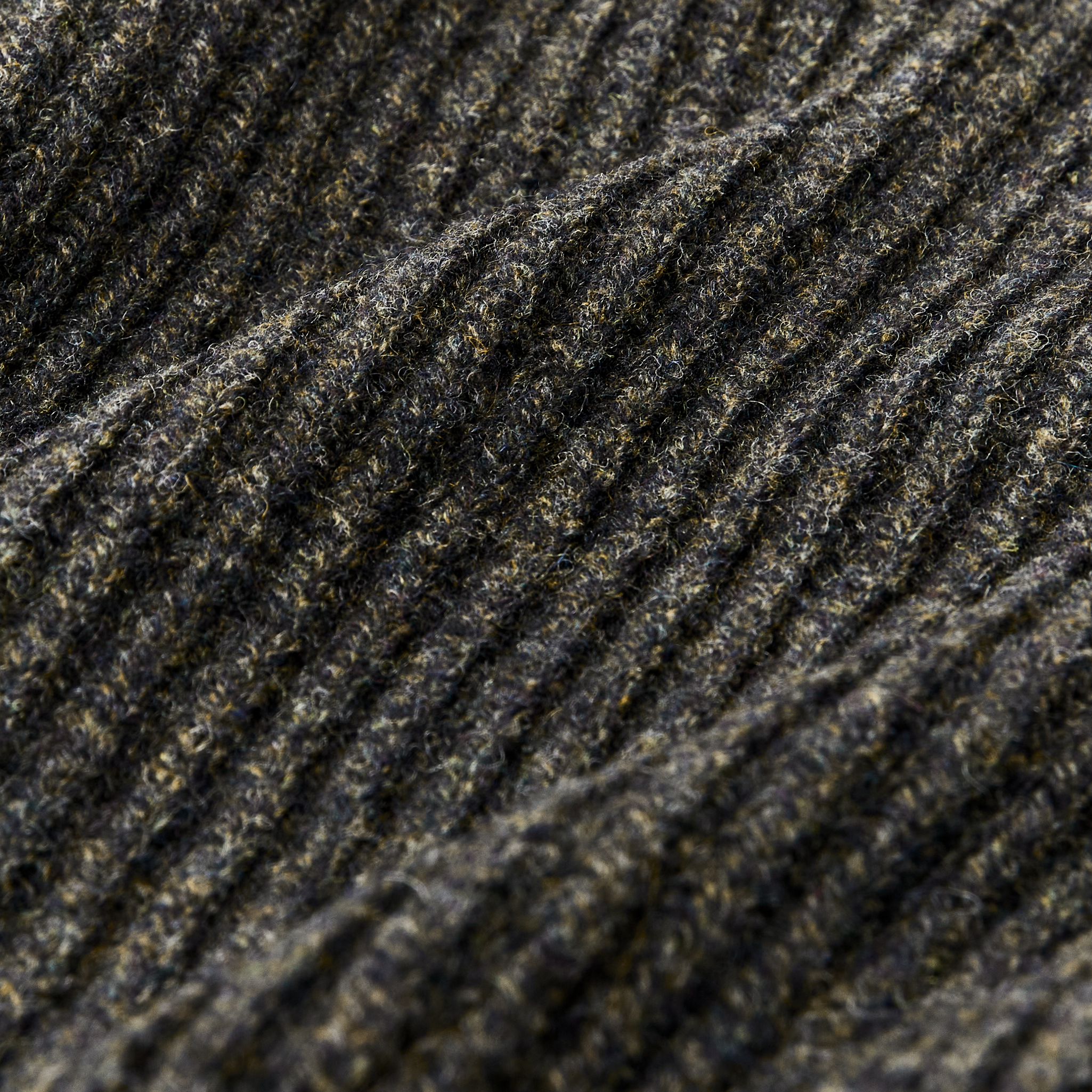 Bristol Shawl Neck Sweater - Moss / Black Melange - Image 4