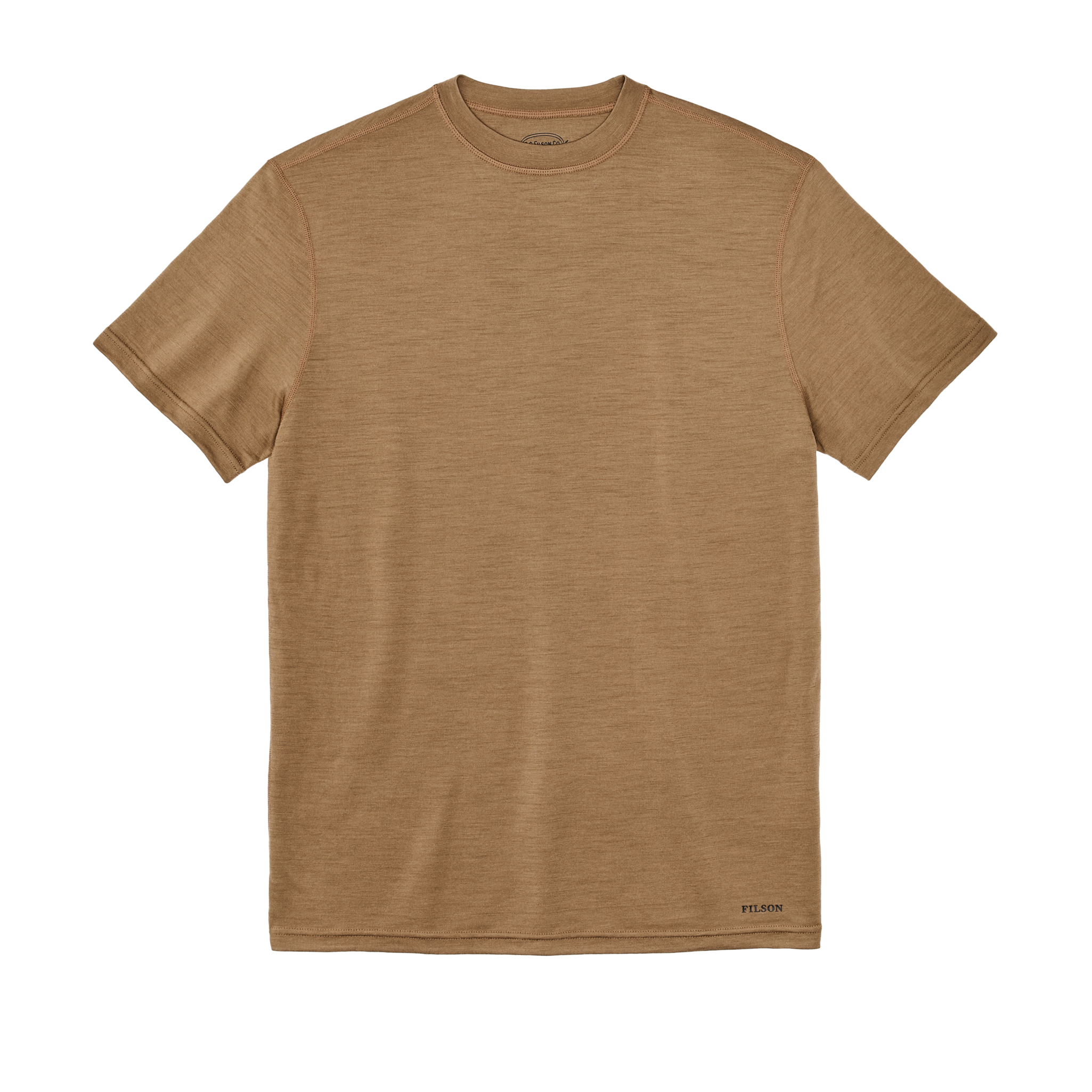 210g Merino Wool Short Sleeve Crewneck - Rugged Tan