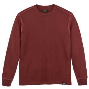 Waffle Knit Thermal Crewneck - Fired Brick