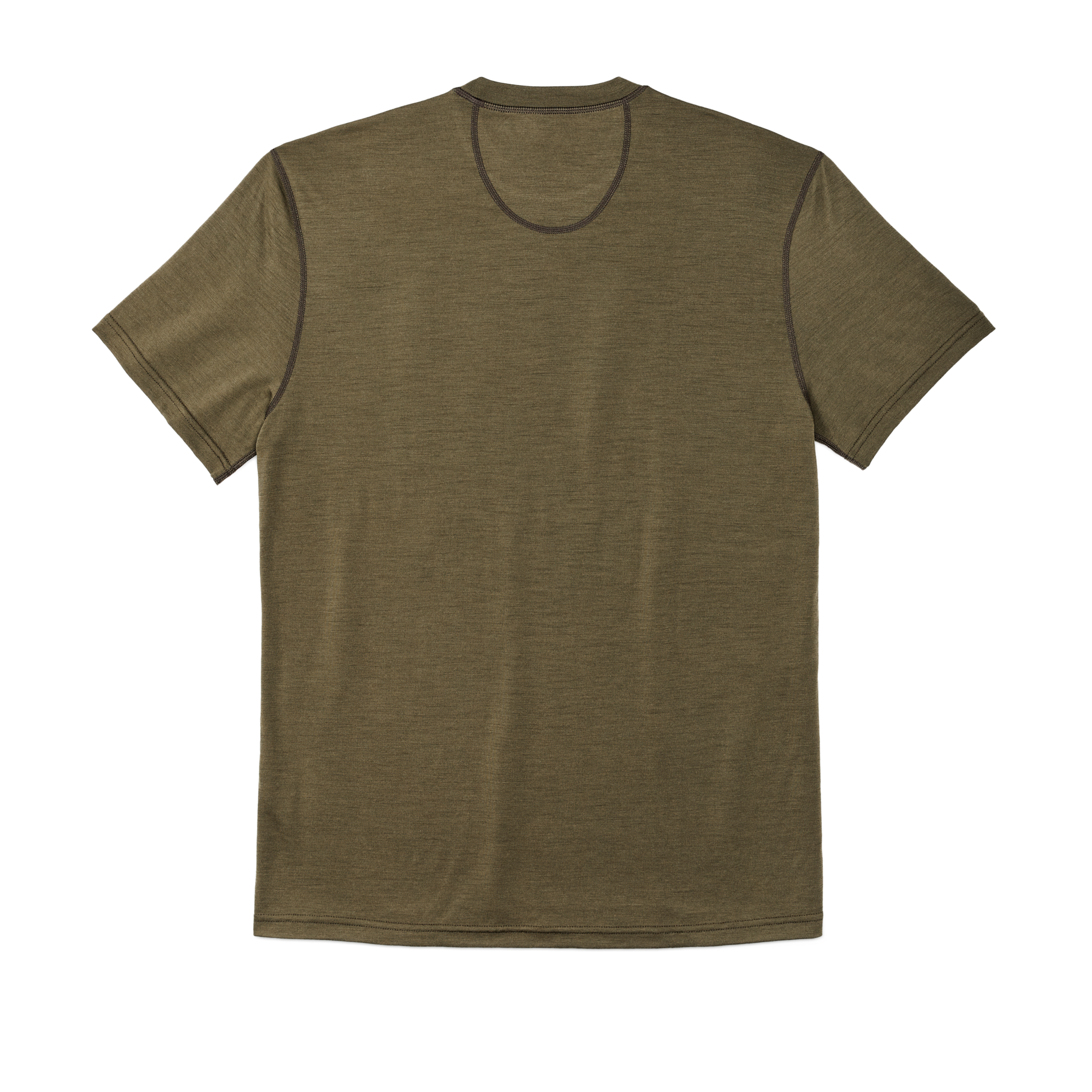 210g Merino Wool Short Sleeve Crewneck - Dark Olive - Image 2