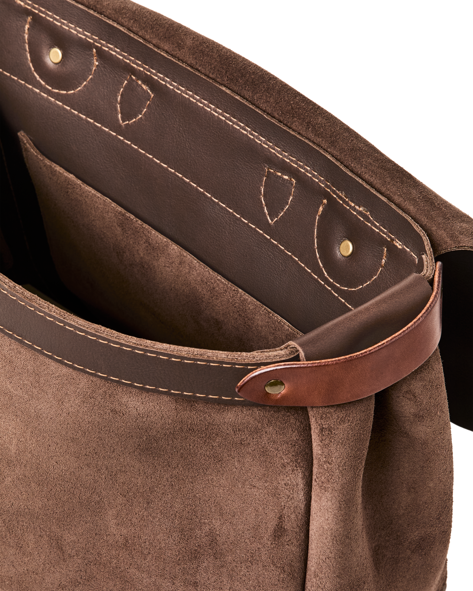 Filson Workshop Suede Messenger Bag - Dark Tobacco - Image 5