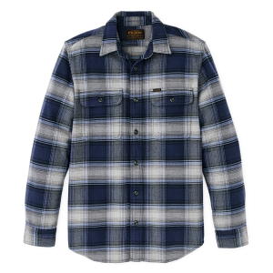 Vintage Flannel Work Shirt - Light Blue / Navy Plaid