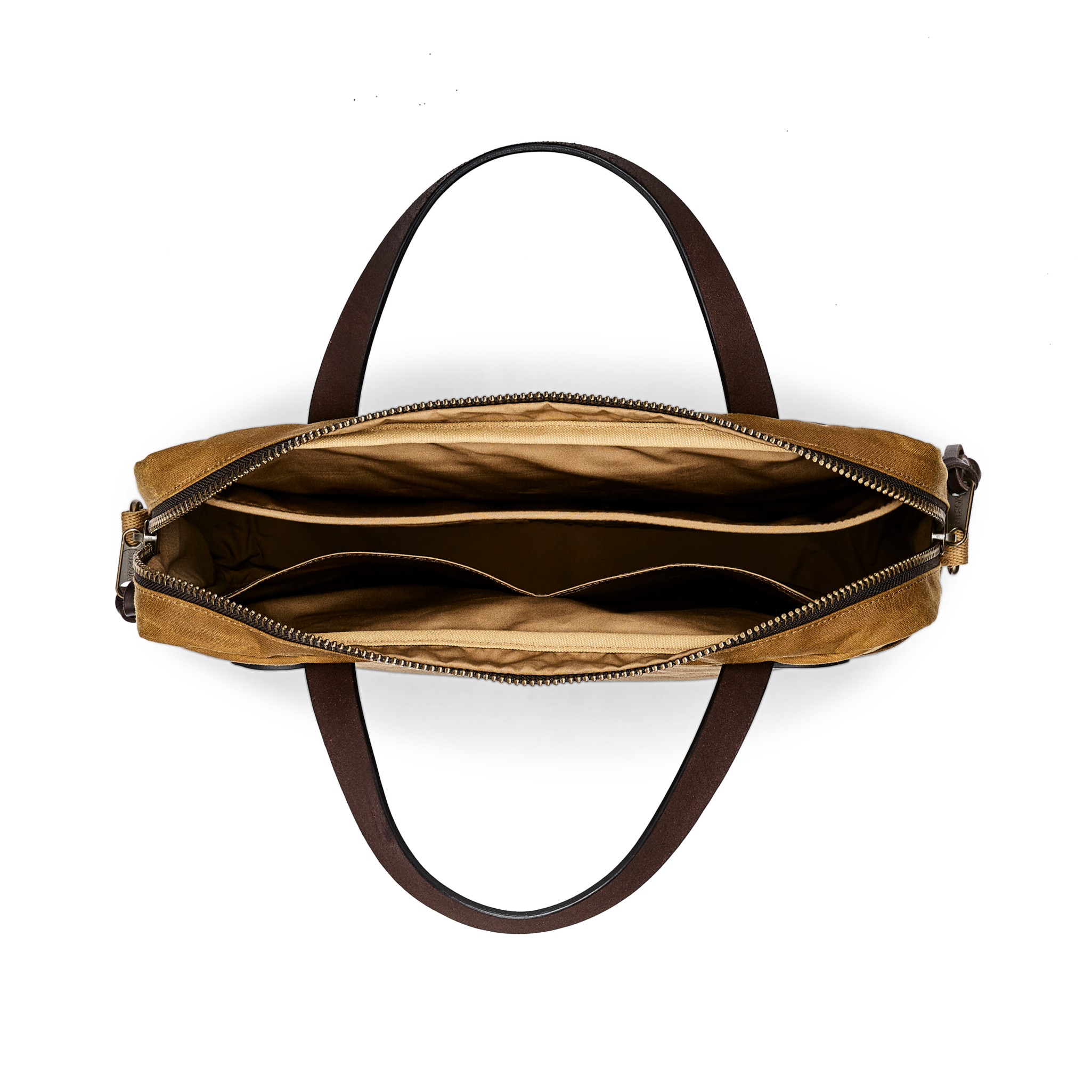 Tin Cloth Compact Briefcase - Dark Tan - Image 4