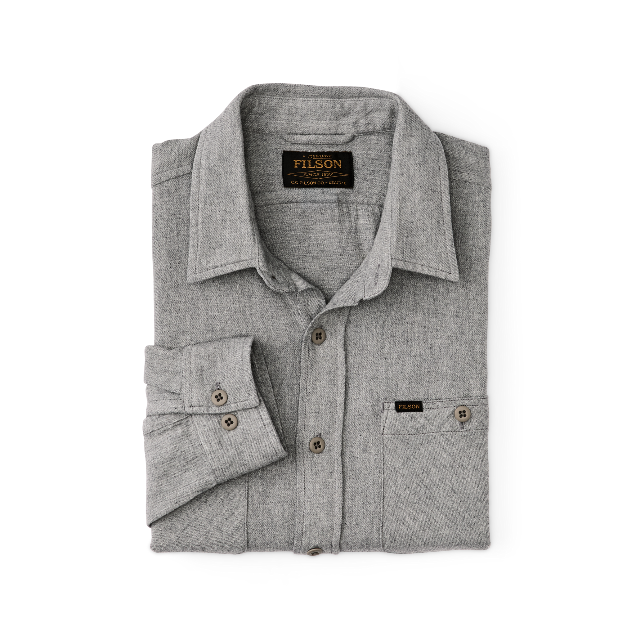 The Rangeland Flannel Shirt - Light Heather Gray - Image 4