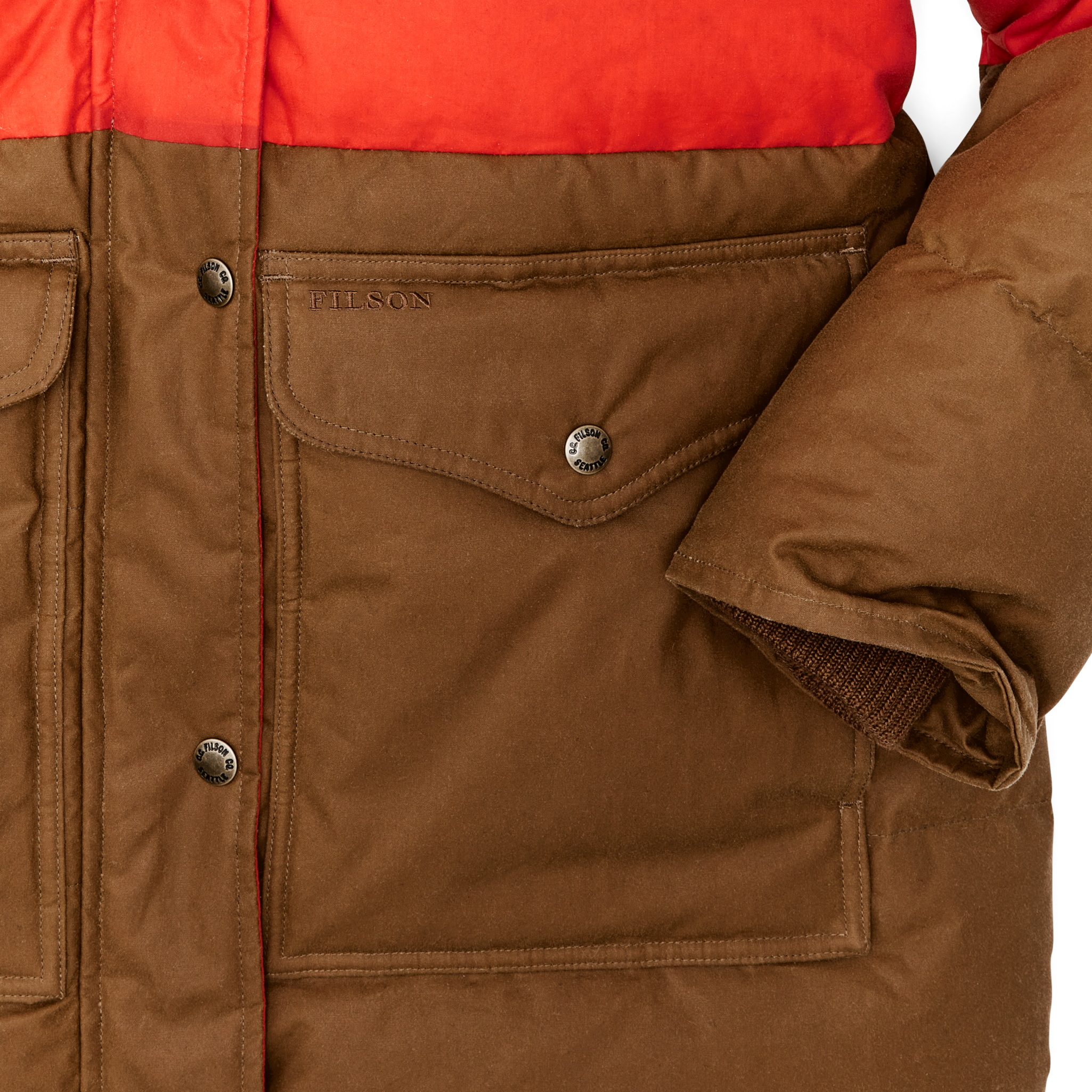Women's Waxed Down Parka - Dark Tan - Image 15